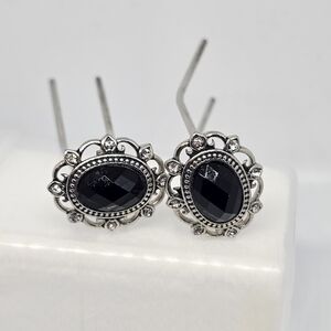 Lila Roae Elegant Black U-pins (Pair)